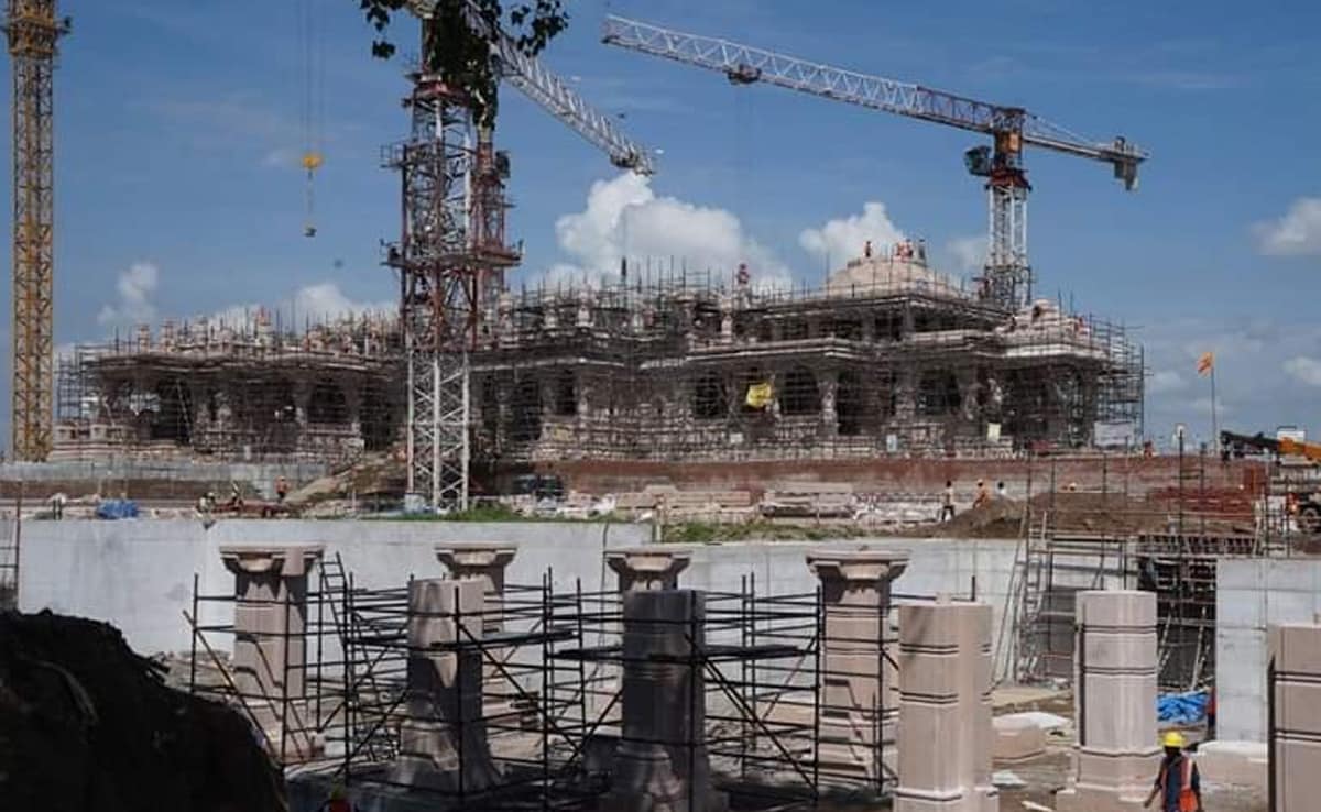 Pics: Work At Ram Temple Site In Full Swing, Grand Inauguration In January