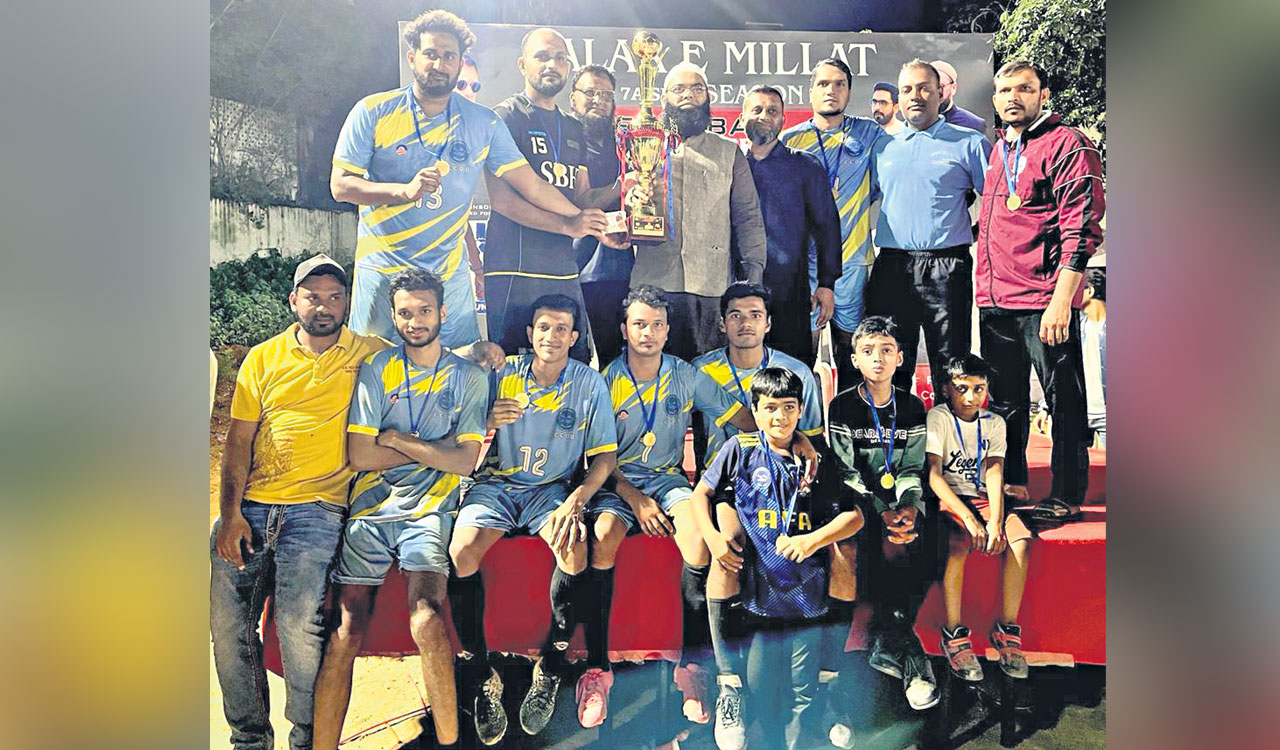 CCOB FC emerge champions at Salar-e-Millat 7-a-side football tournament