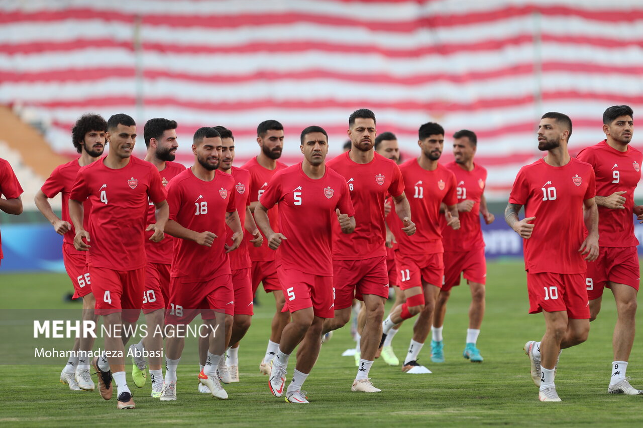 Training session of Persepolis FC prior to match vs. Al-Nasr