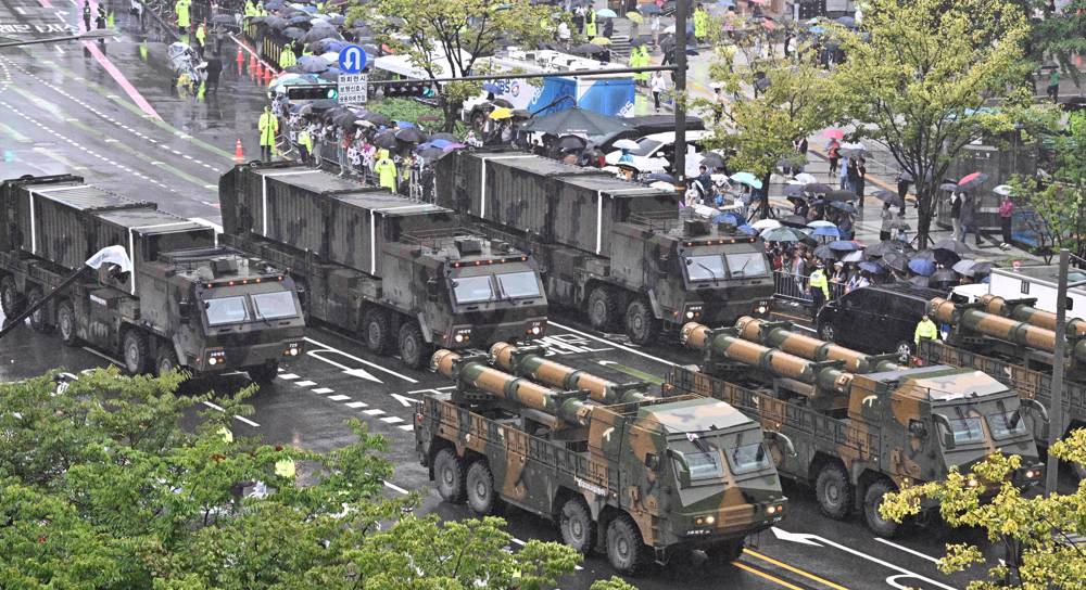 South Korea stages rare military parade in central Seoul