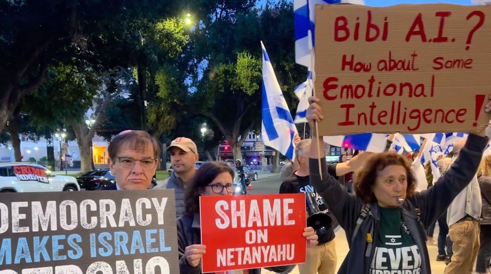 Protesters rally in Times Square against Netanyahu in New York