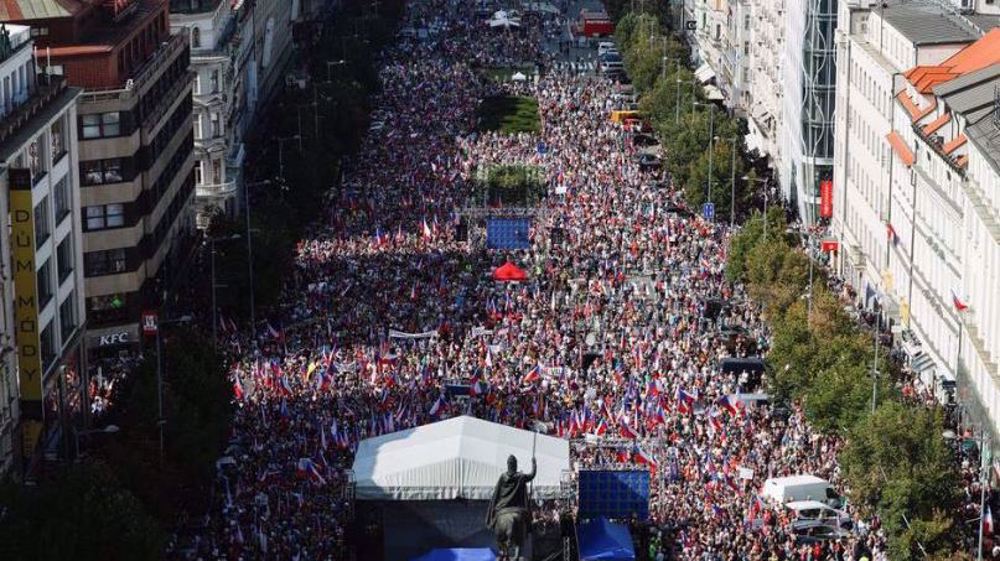 Thousands hold protest in Prague, demand Czech's pro-Western govt. resign