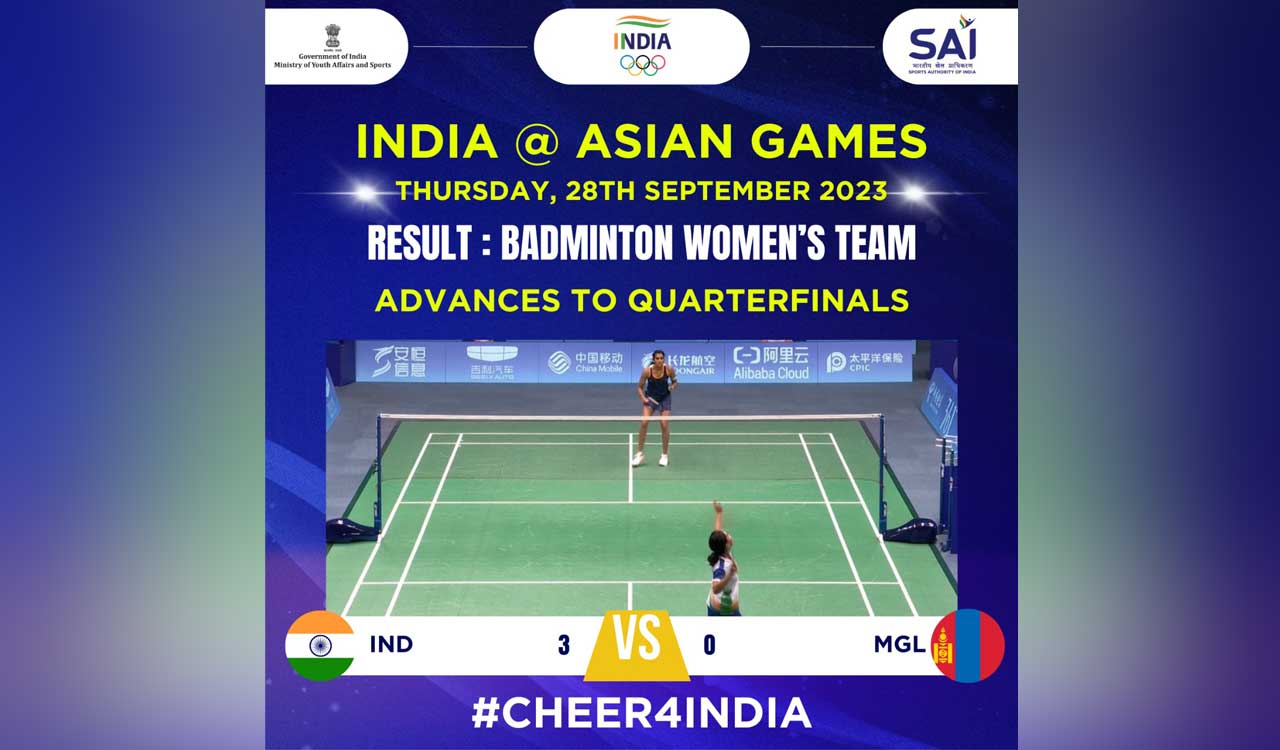 Asian Games: Indian Women’s Badminton team advances to quarterfinals