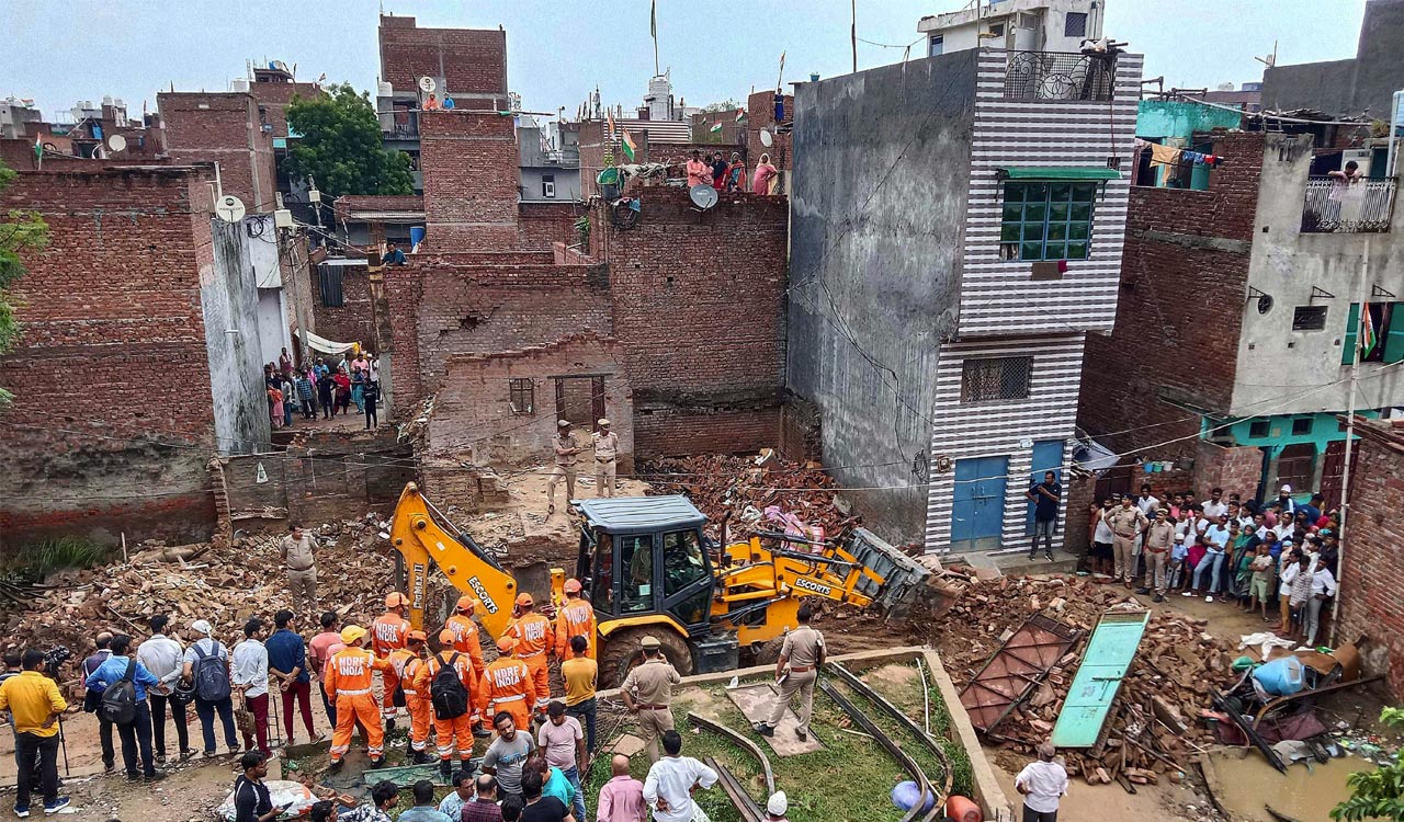 Three children killed, four injured as two-storey house collapses in UP’s Ghaziabad