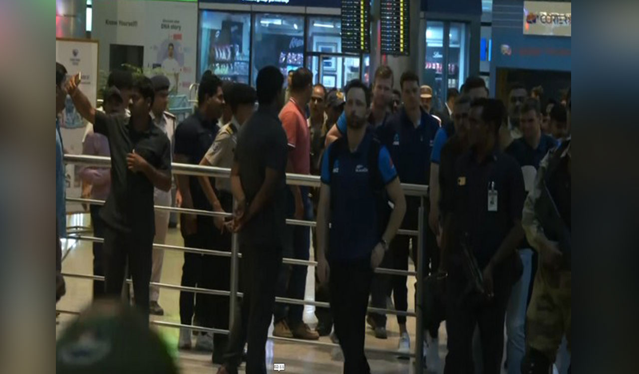 New Zealand team arrives in Hyderabad for ODI World Cup