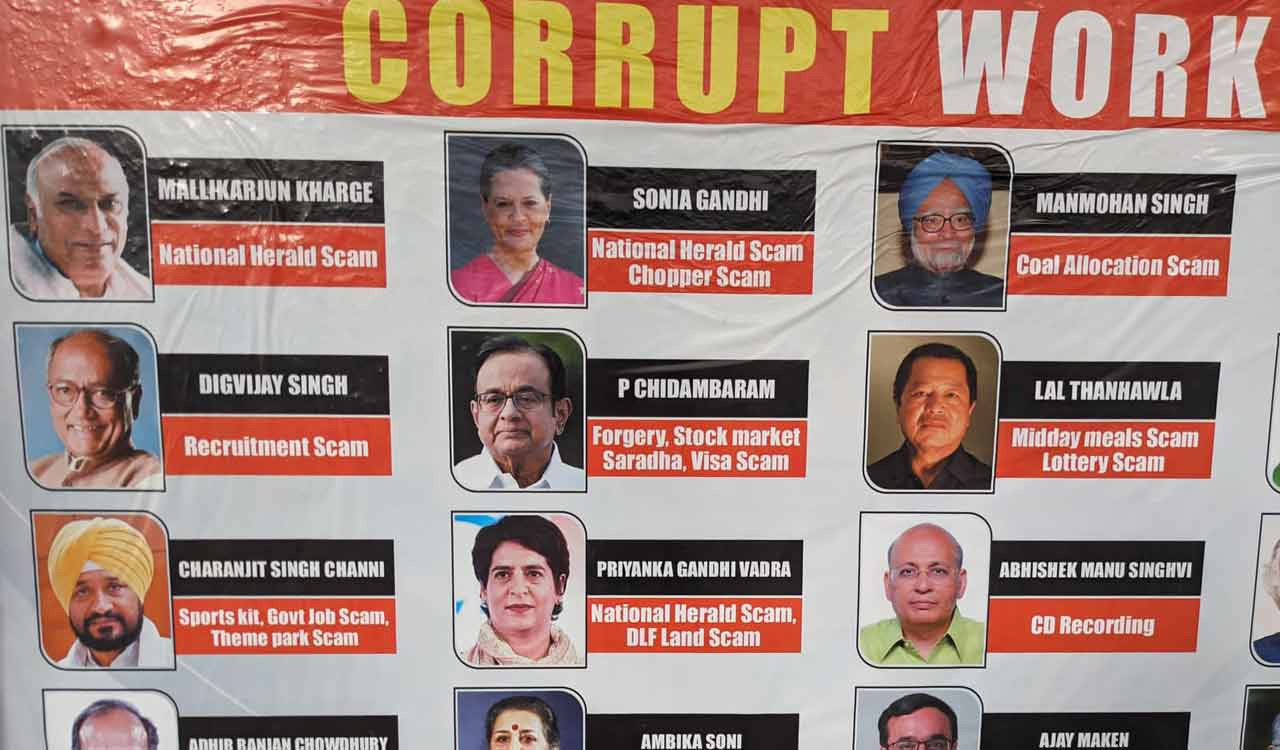 Posters questioning BJP and Congress surface in Hyderabad