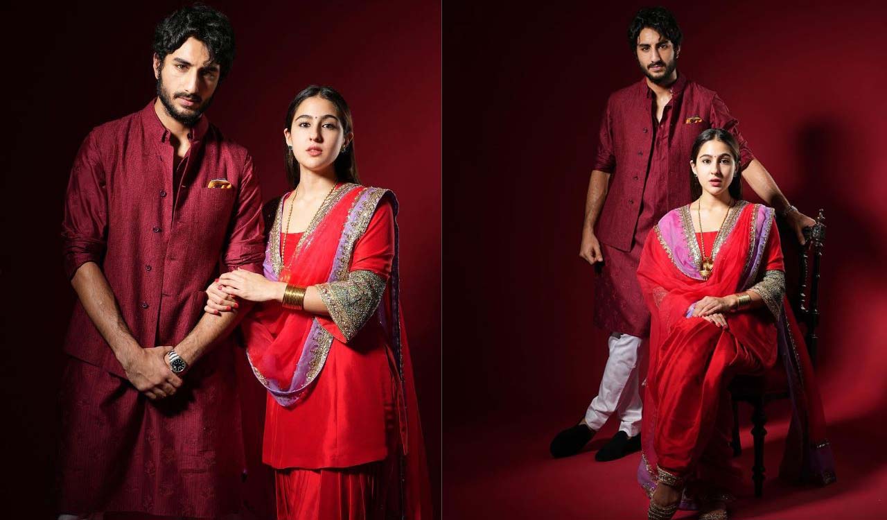 Sara Ali Khan and Ibrahim’s traditional look with witty caption