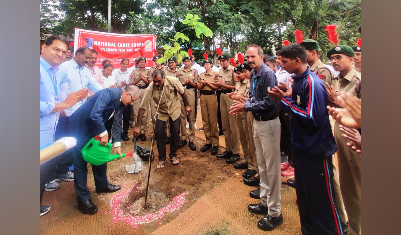 KITSW holds sapling plantation drive under Swachh Bharat Mission