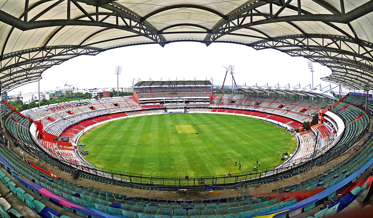 Hyderabad’s Uppal Stadium decked up for ODI World Cup games