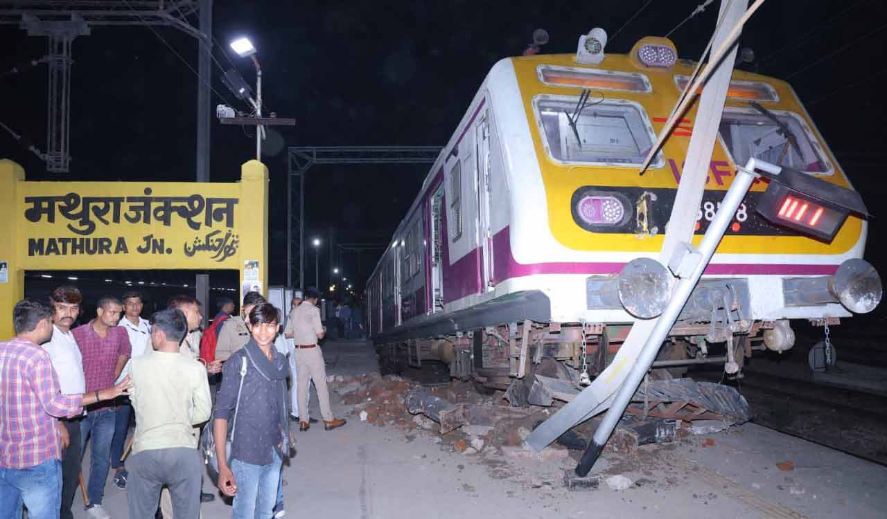 Uttar Pradesh: Shakurbasti Mathura train rams into platform