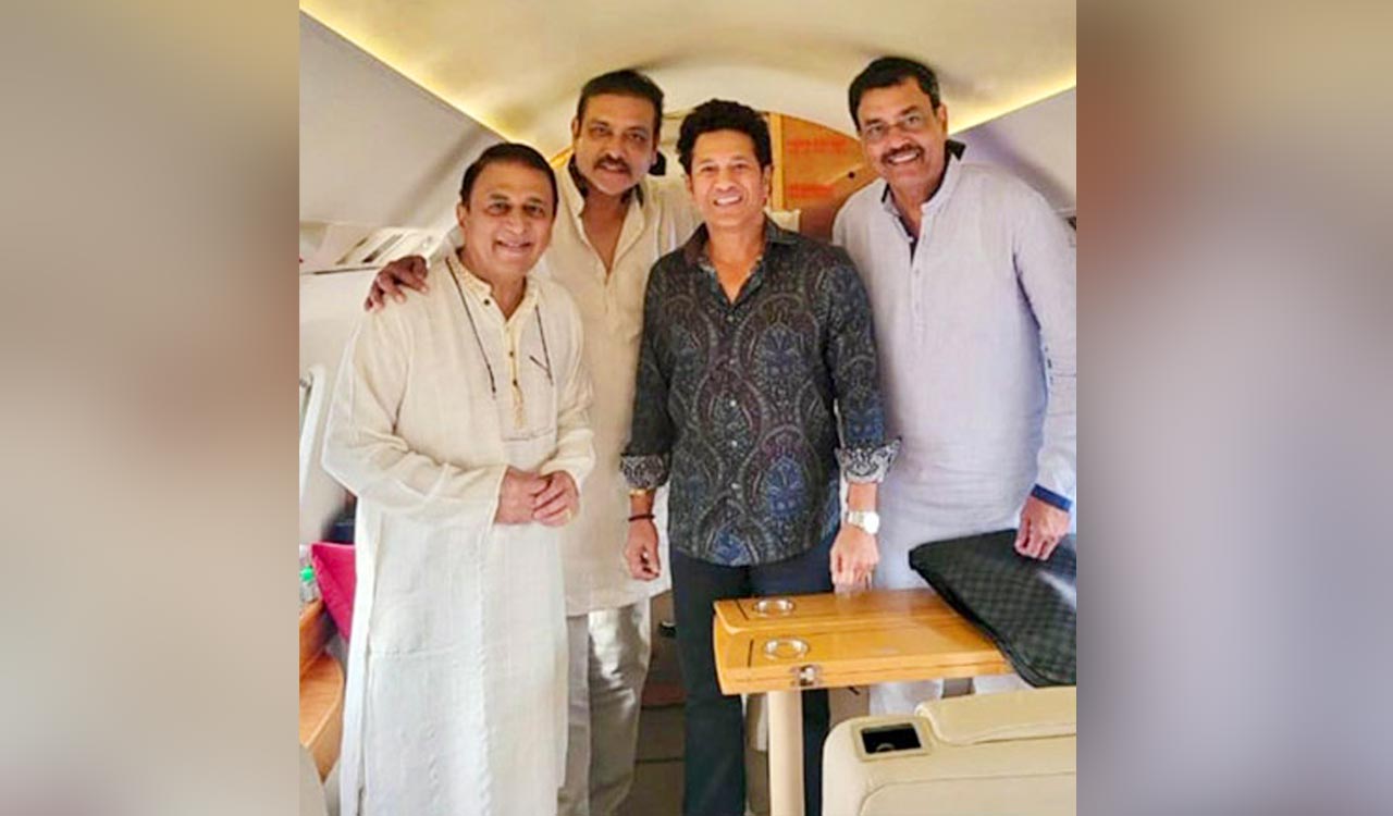 Tendulkar, Shastri, Gavaskar head to Varanasi for stadium foundation ceremony