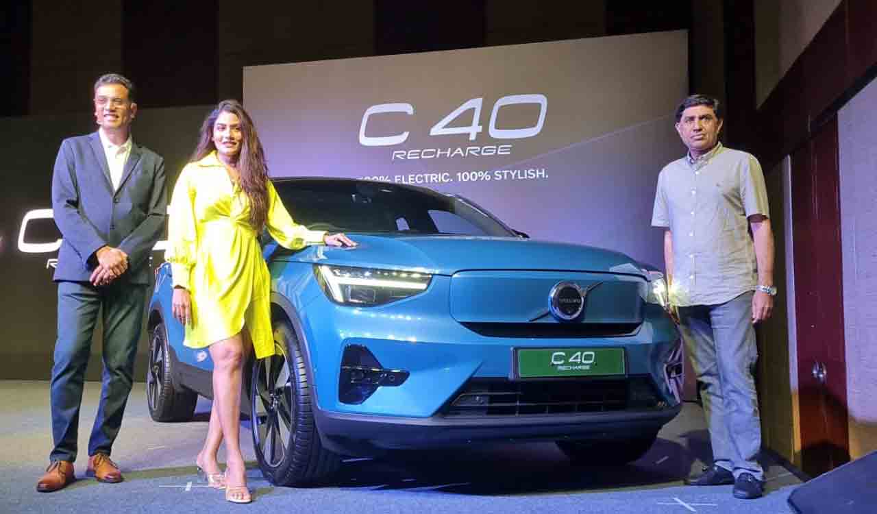 Volvo electric car C40 Recharge showcased in Hyderabad-Telangana Today