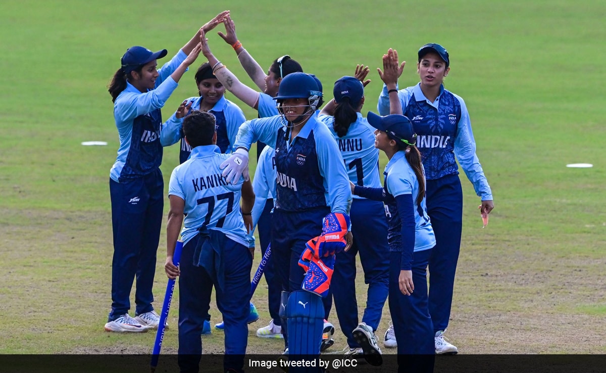 Watch: Celebrations Erupt As India Win Asian Games Gold In Women's Cricket