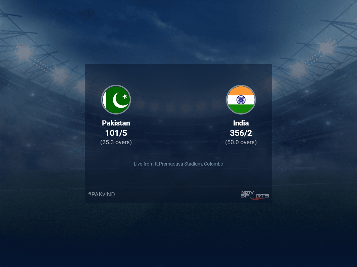 Pakistan vs India Live Score Ball by Ball, Asia Cup 2023 Live Cricket Score Of Today's Match on NDTV Sports