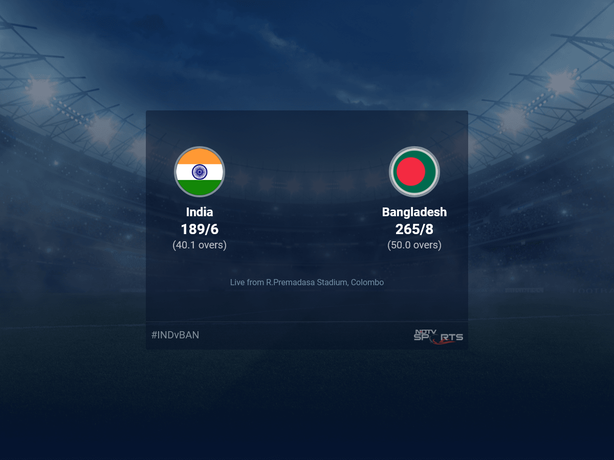 India vs Bangladesh Live Score Ball by Ball, Asia Cup 2023 Live Cricket Score Of Today's Match on NDTV Sports