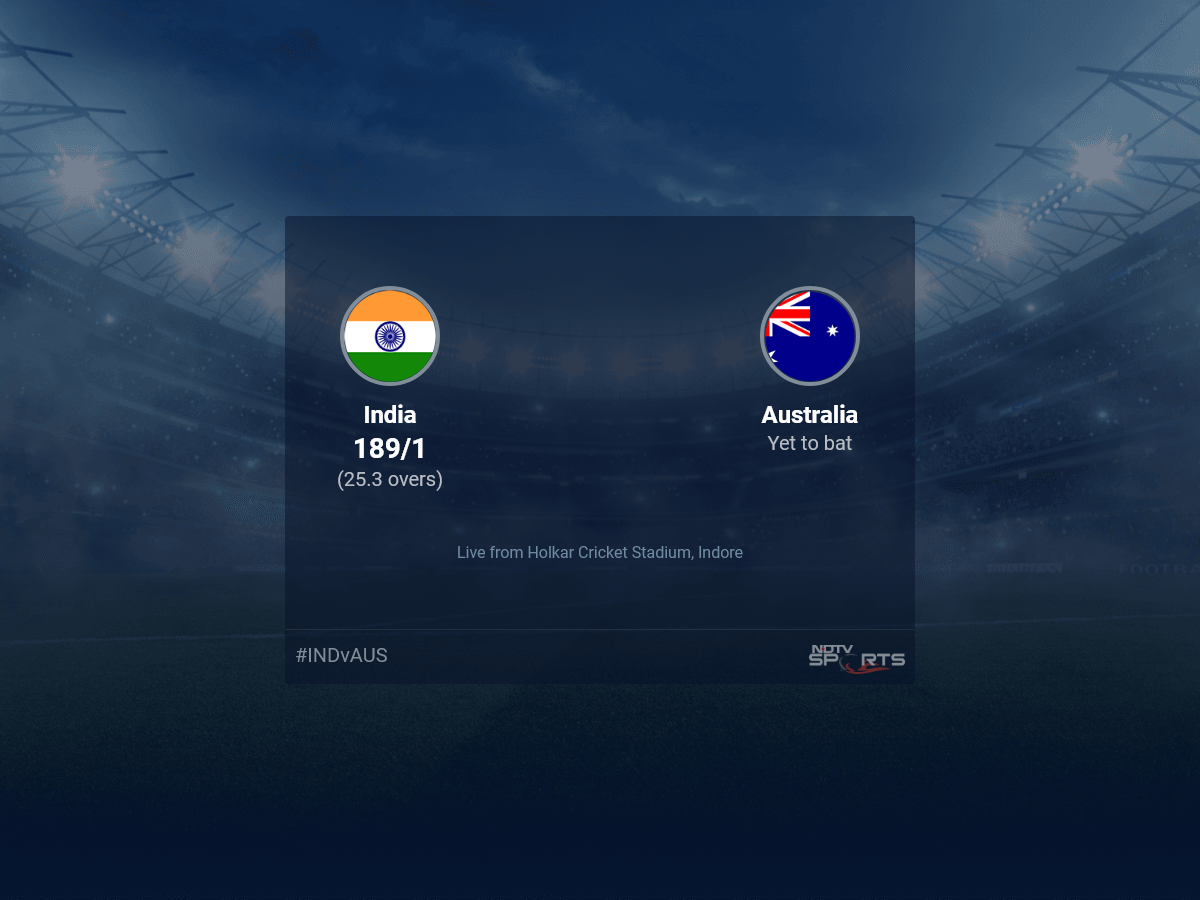 India vs Australia: India vs Australia, 2023 Live Cricket Score, Live Score Of Today's Match on NDTV Sports