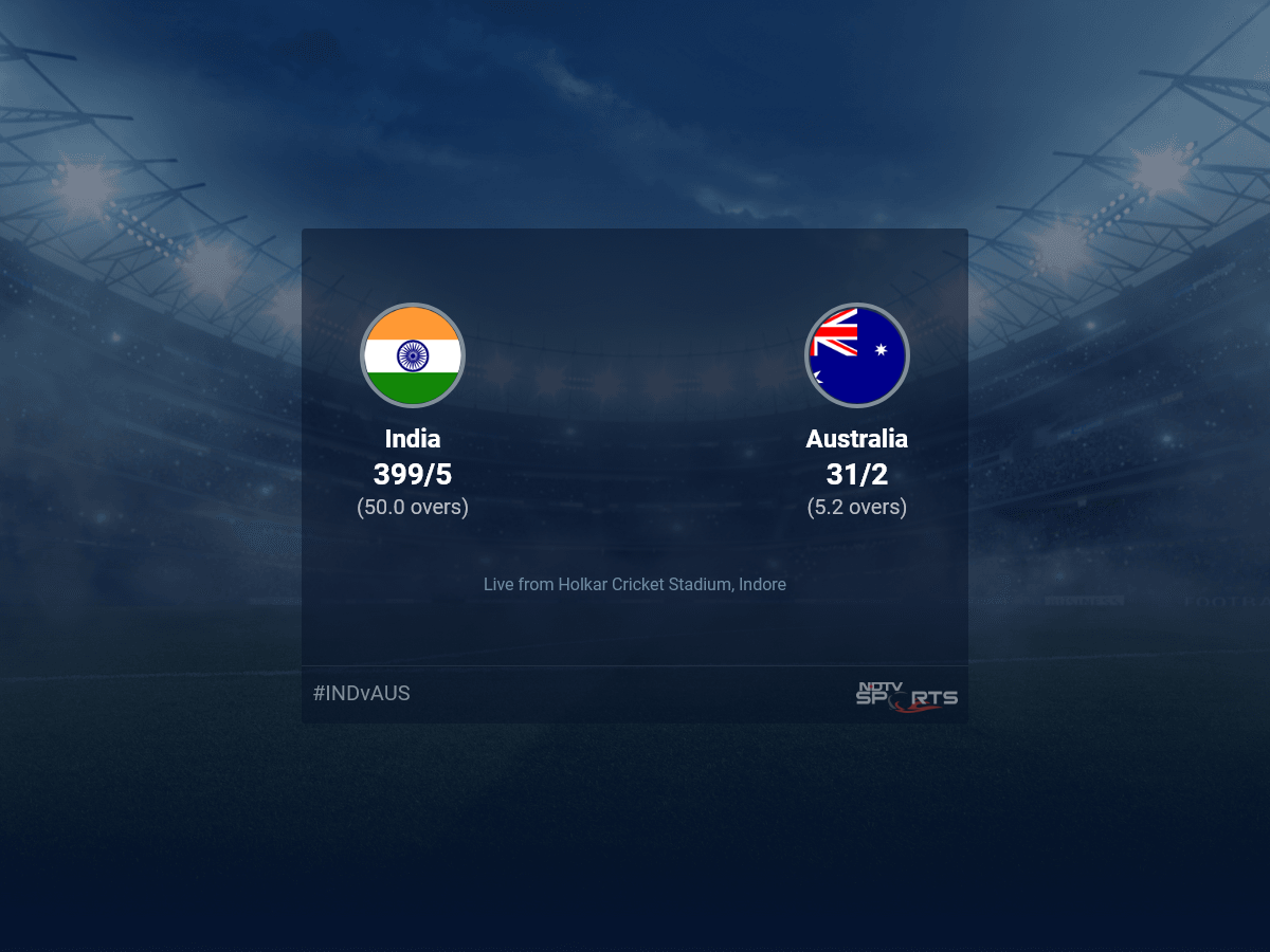 India vs Australia Live Score Ball by Ball, India vs Australia, 2023 Live Cricket Score Of Today's Match on NDTV Sports