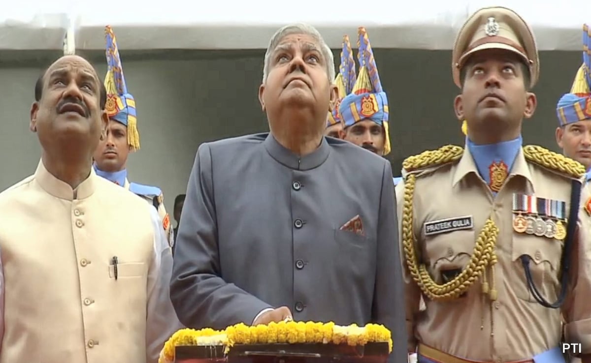 Watch: Vice President Raises National Flag At New Parliament Building