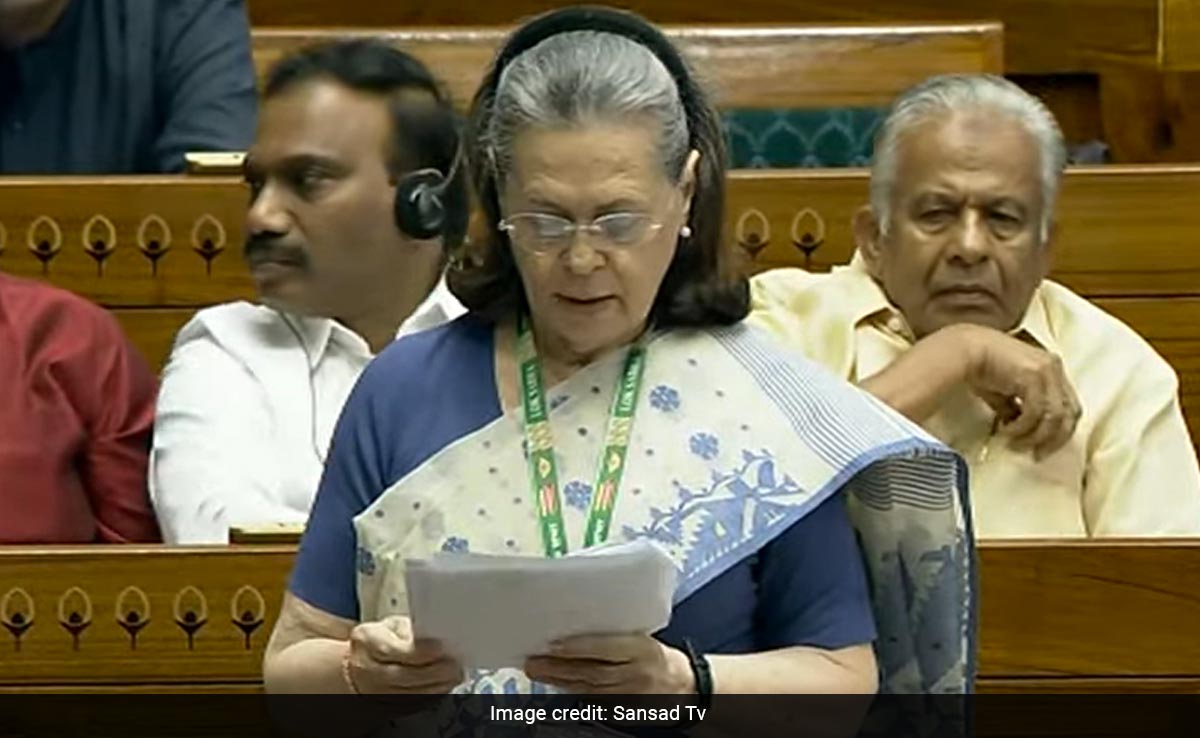 "OBCs Should Be Included In Women's Reservation Bill": Sonia Gandhi In Parliament