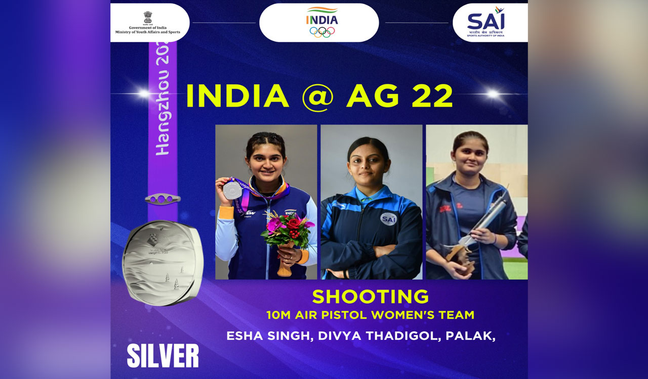 Esha Singh-led Indian 10m air pistol women’s team clinches silver at Asian Games