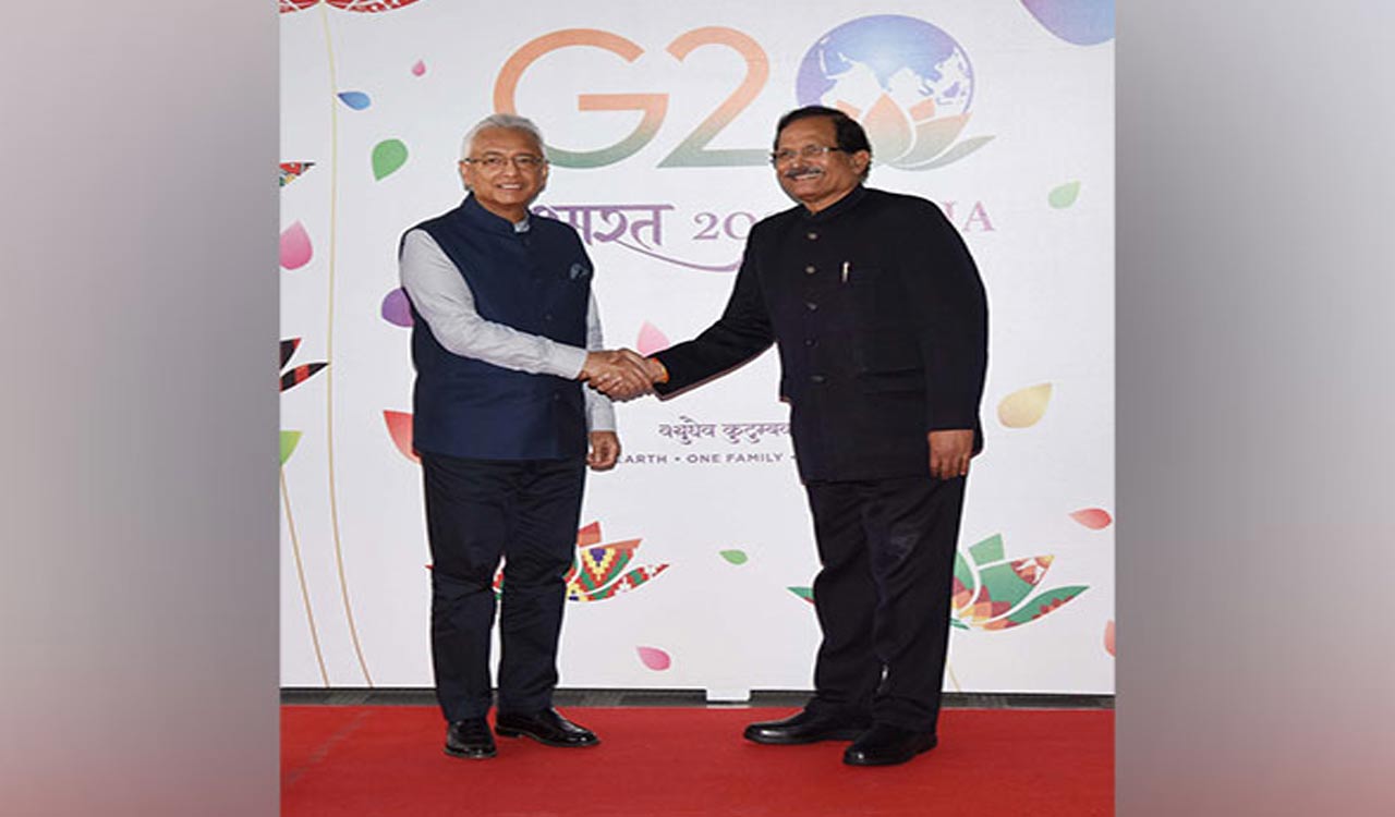 Mauritius PM Pravind Jugnauth arrives in Delhi for G20 Summit