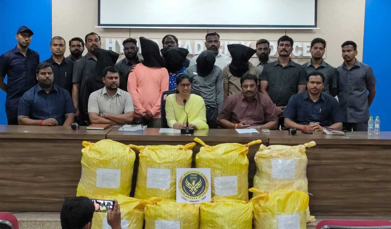 TSNAB, NCB nab five people transporting ganja; 208 kg contraband seized