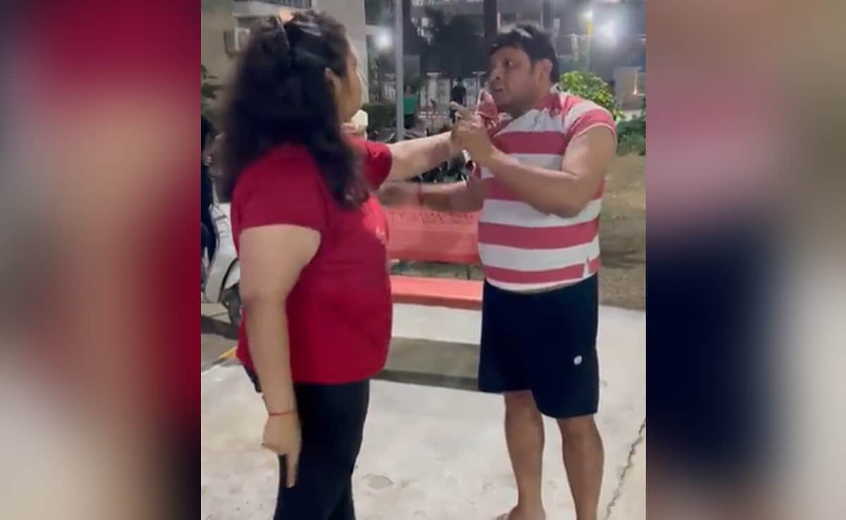 Video: Noida Woman Grabs Man's Collar, Slaps Him Over Missing Dog Poster