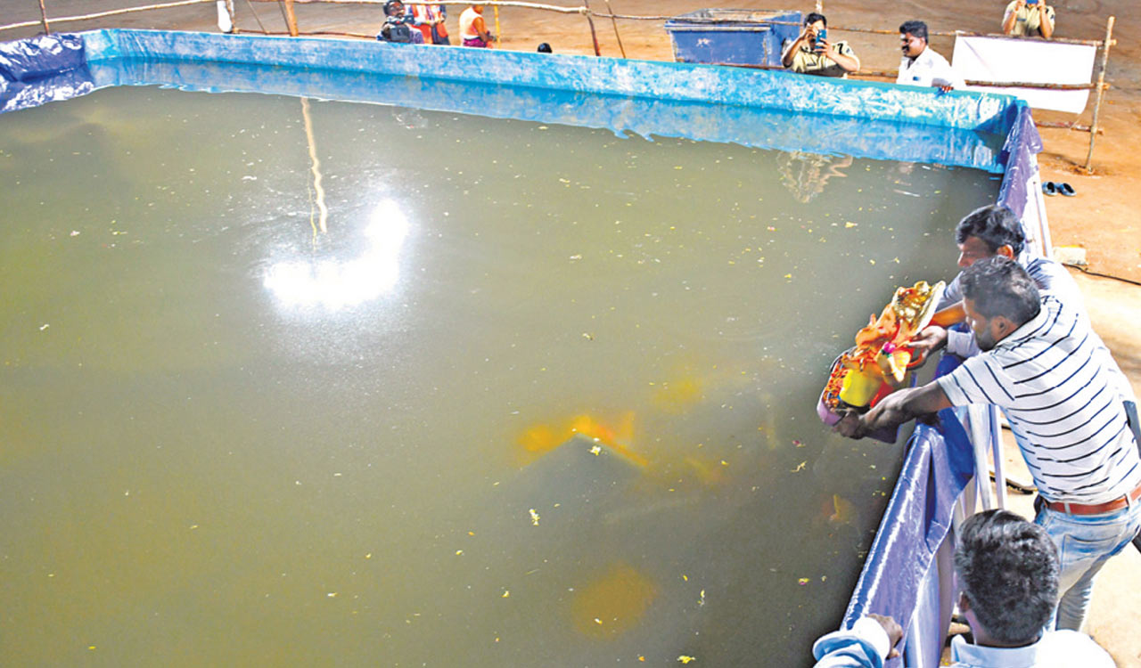 Hyderabad: 74 artificial ponds set up for immersion