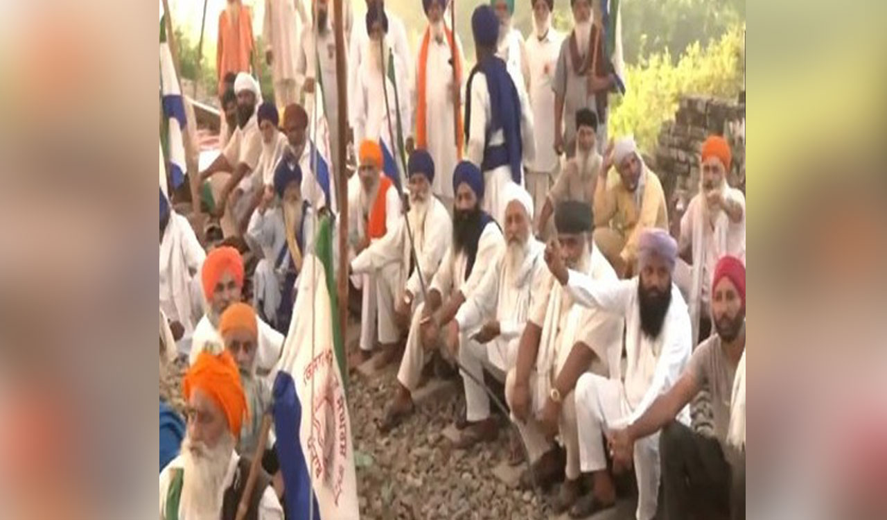 Punjab farmers continue three-day “rail roko” agitation over MSP, flood compensation demands