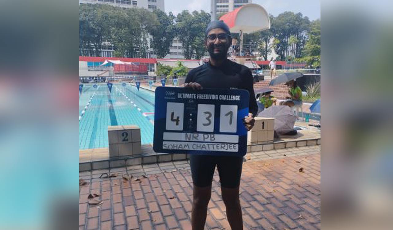 India’s Soham Chatterjee sets two national records at Singapore International Freediving Championship 2023