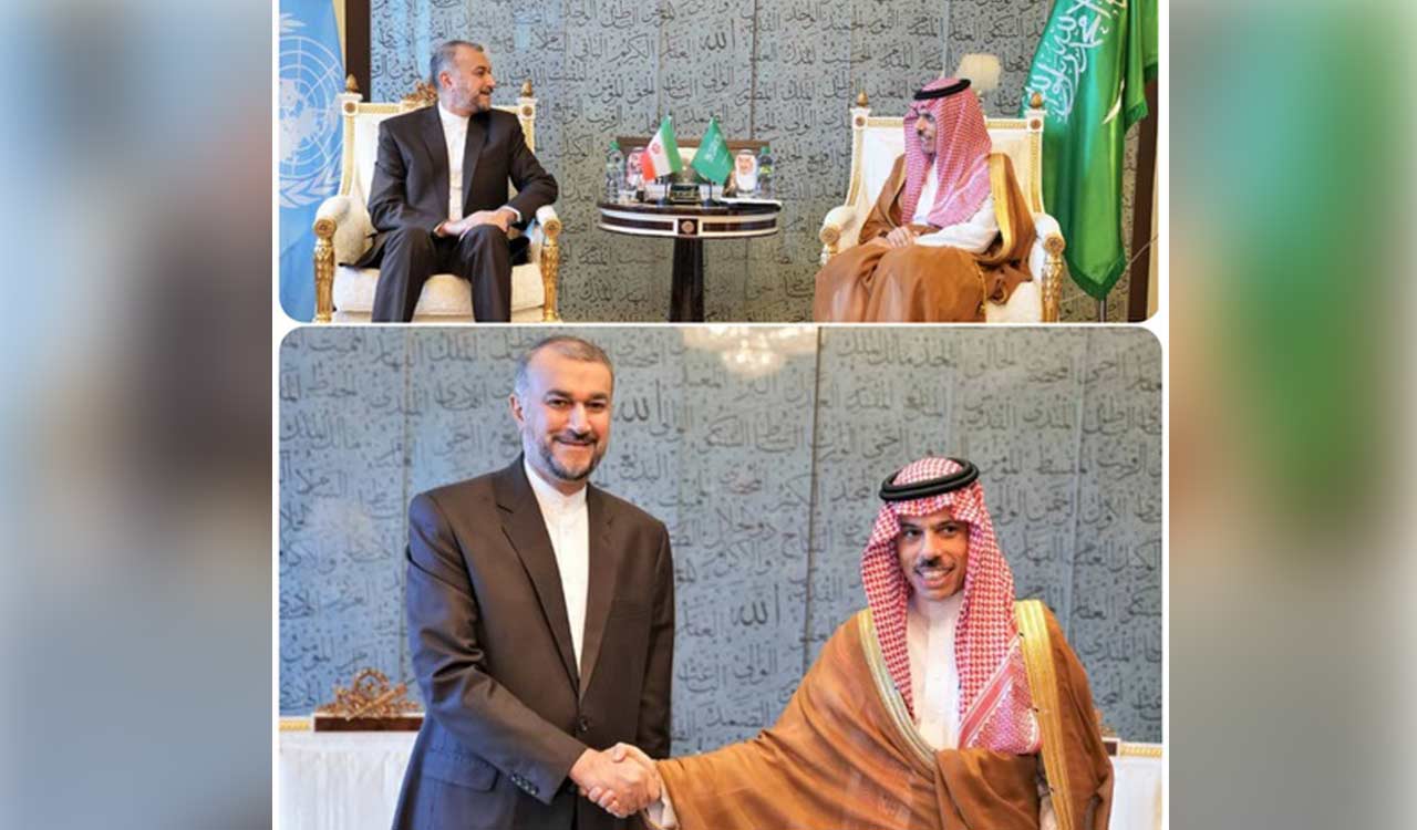 Iranian, Saudi FMs discuss ties on sidelines of UN assembly