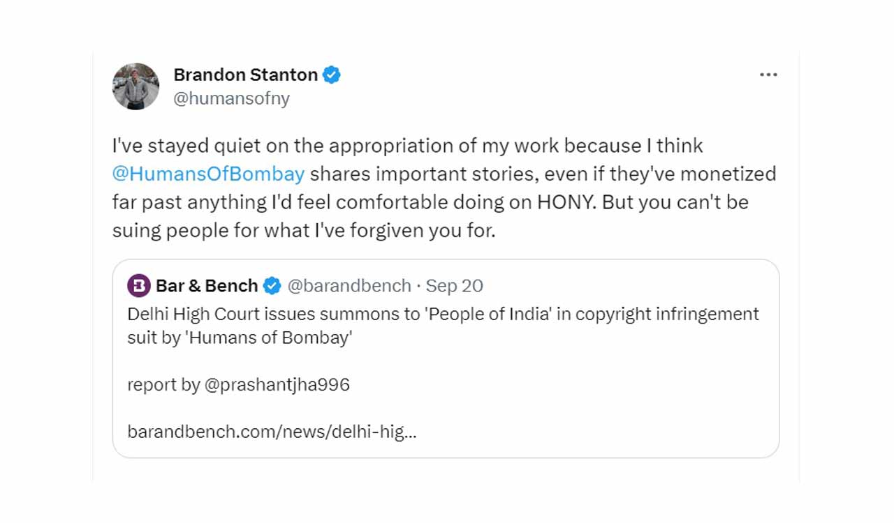 ‘Humans of New York’ founder calls out ‘Humans of Bombay’ for suing ‘People of India’ over copyright infringement