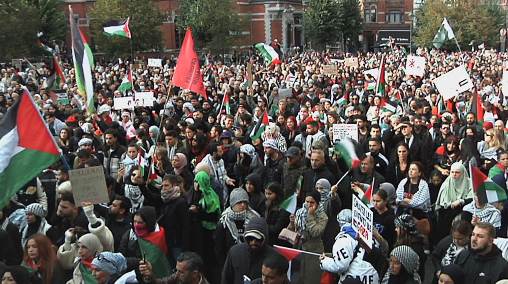 Protesters in Brussels accuse Israel of orchestrating genocide