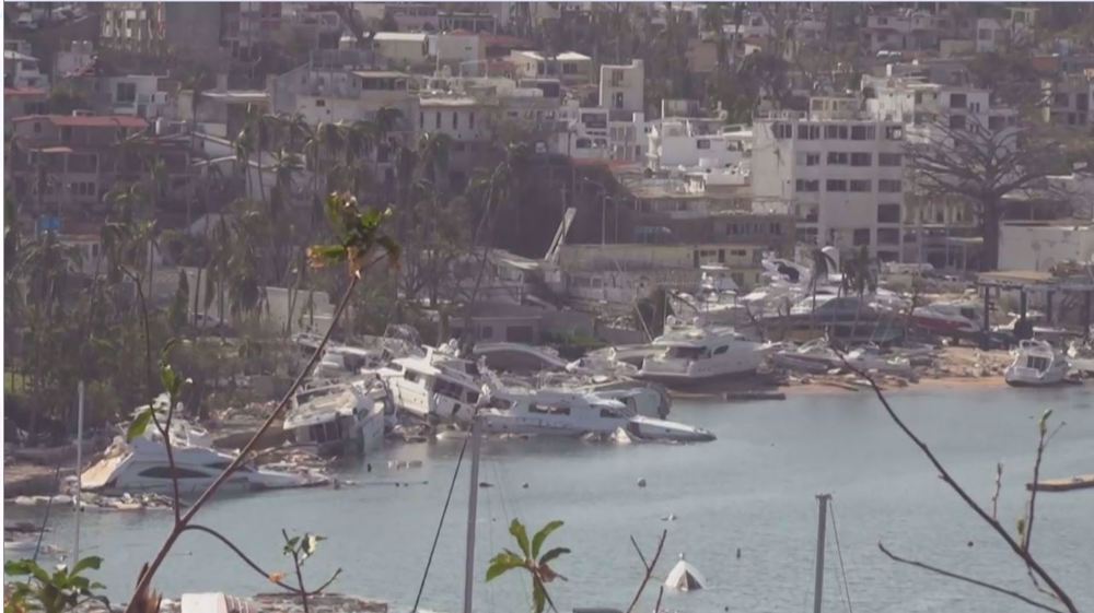 Drone shots show destruction after hurricane Otis in Mexico, food and water worries persist