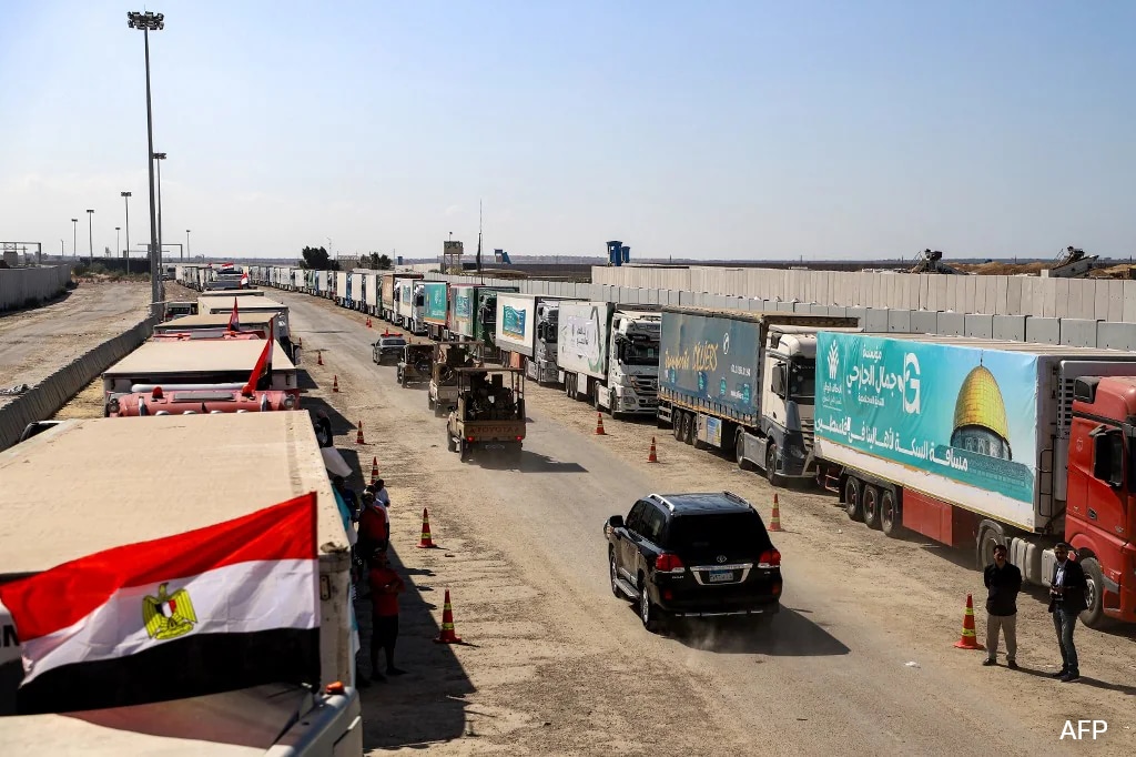 Trucks Carrying Aid Start Entering Gaza Through Rafah Border From Egypt