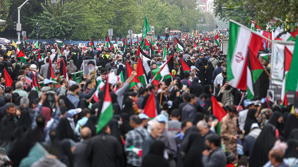 Iranians take to the streets in support of Palestine