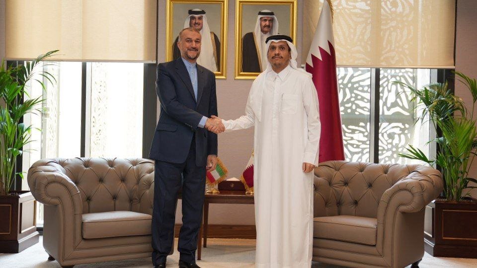 Iran, Qatar FMs discuss ways to end Israeli war on Gaza