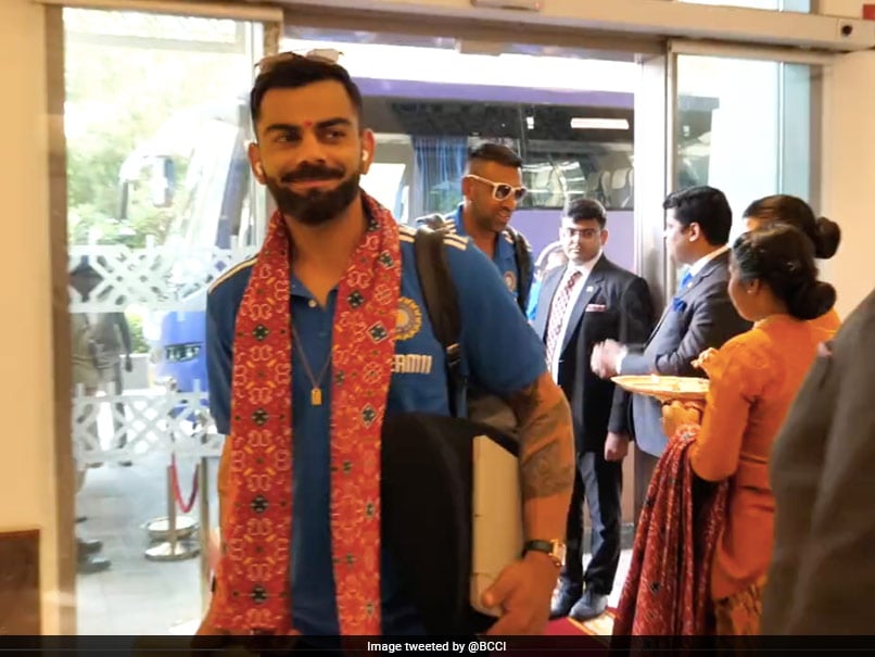 Watch: Team India Receives Warm Welcome In Ahmedabad Ahead Of Pak Match