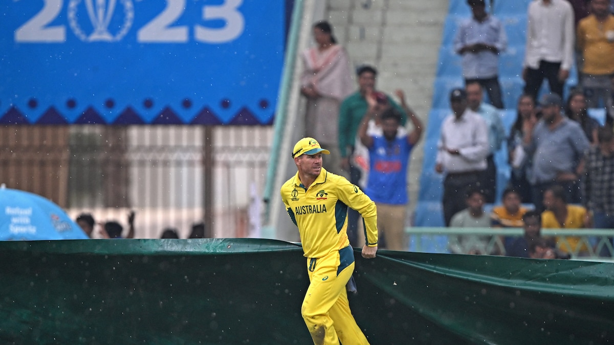 Watch: Warner Helps Groundstaff In Covering Pitch During Rain, Wins Hearts