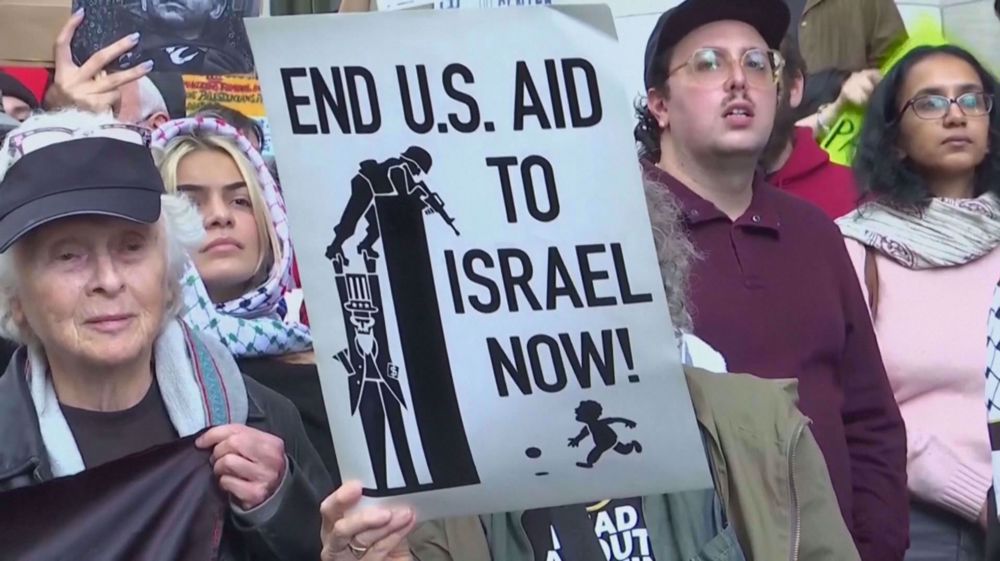 'Stop Genocide' – Pro-Palestinian rally near Empire State Building