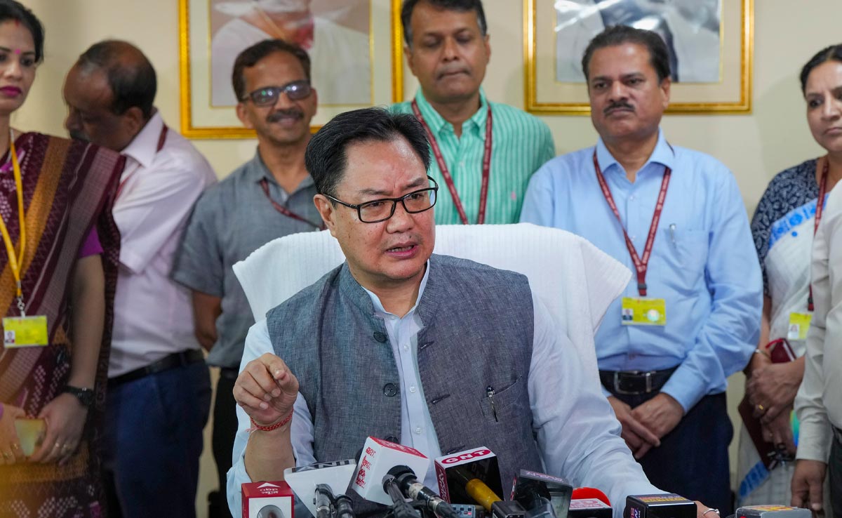 Minister Kiren Rijiju Appointed BJP Election In-Charge For Mizoram