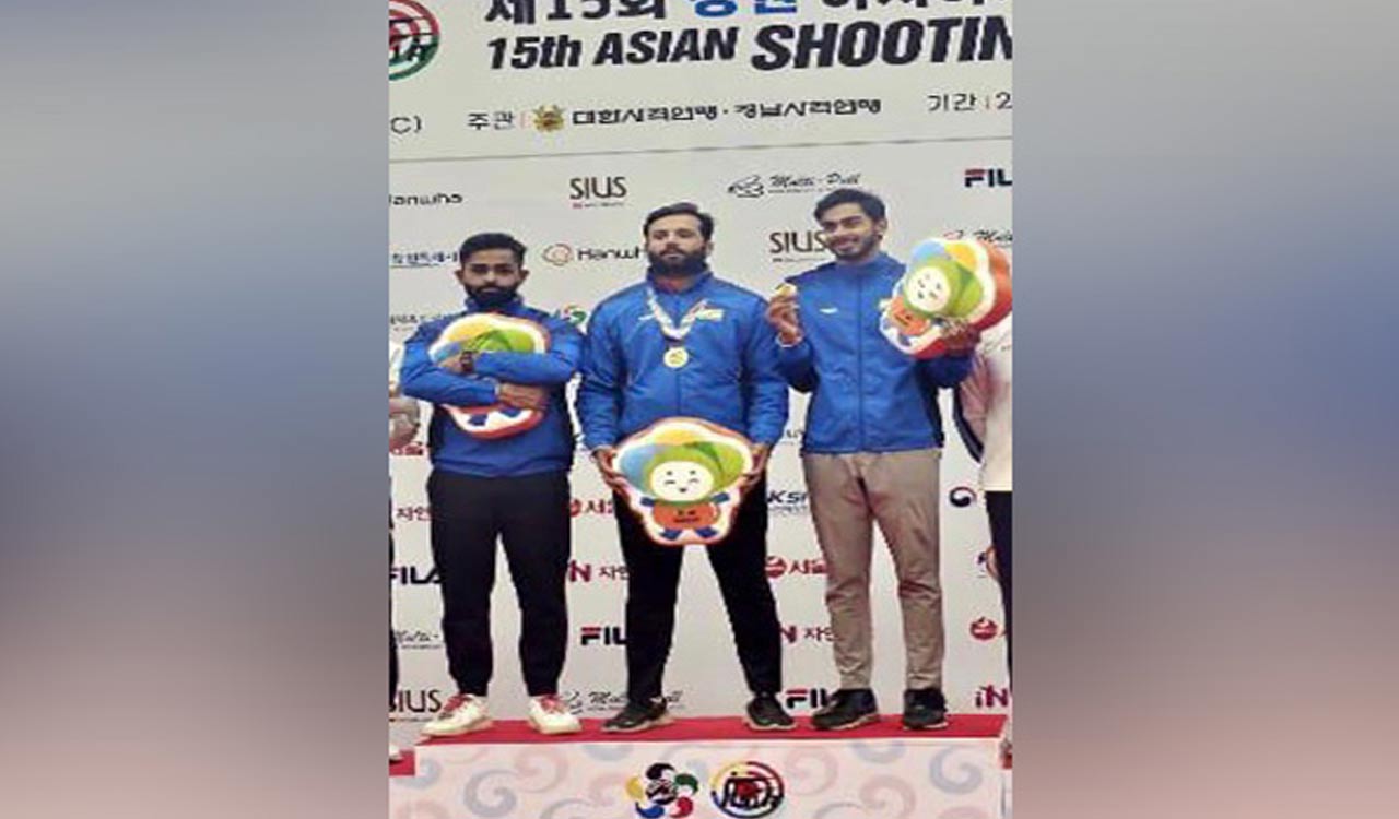 Asian Shooting Championship: Anant, Gurjoat, Angad clinch gold in Men’s team skeet