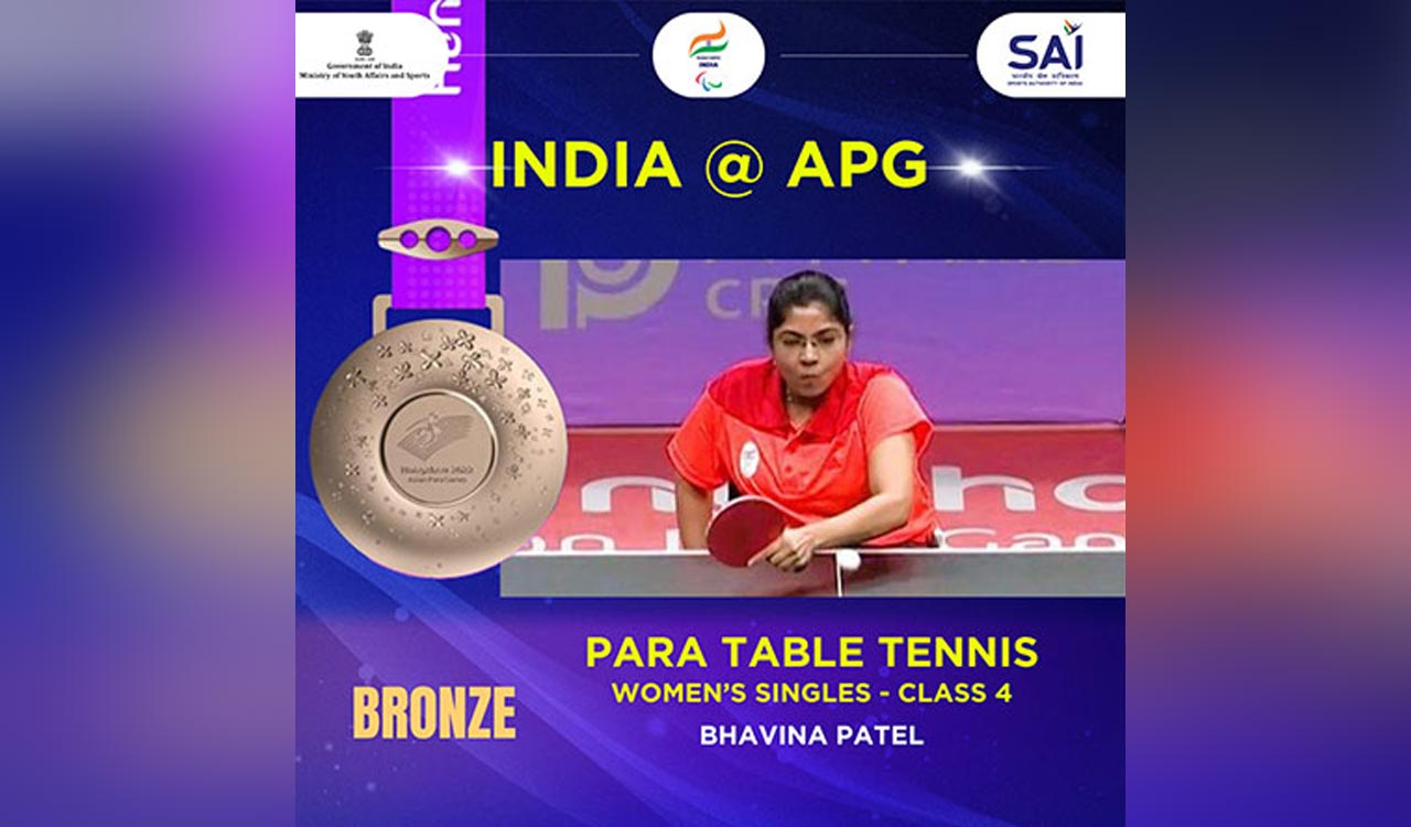 Bhavina Patel claims bronze in Asian Para Games singles