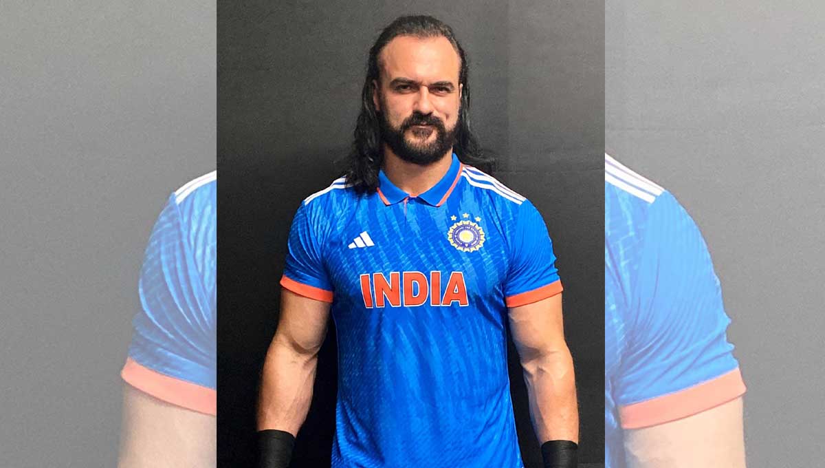 World cup 2023: WWE Superstar Drew McIntyre sport Indian jersey, sends best wishes to Rohit Sharma