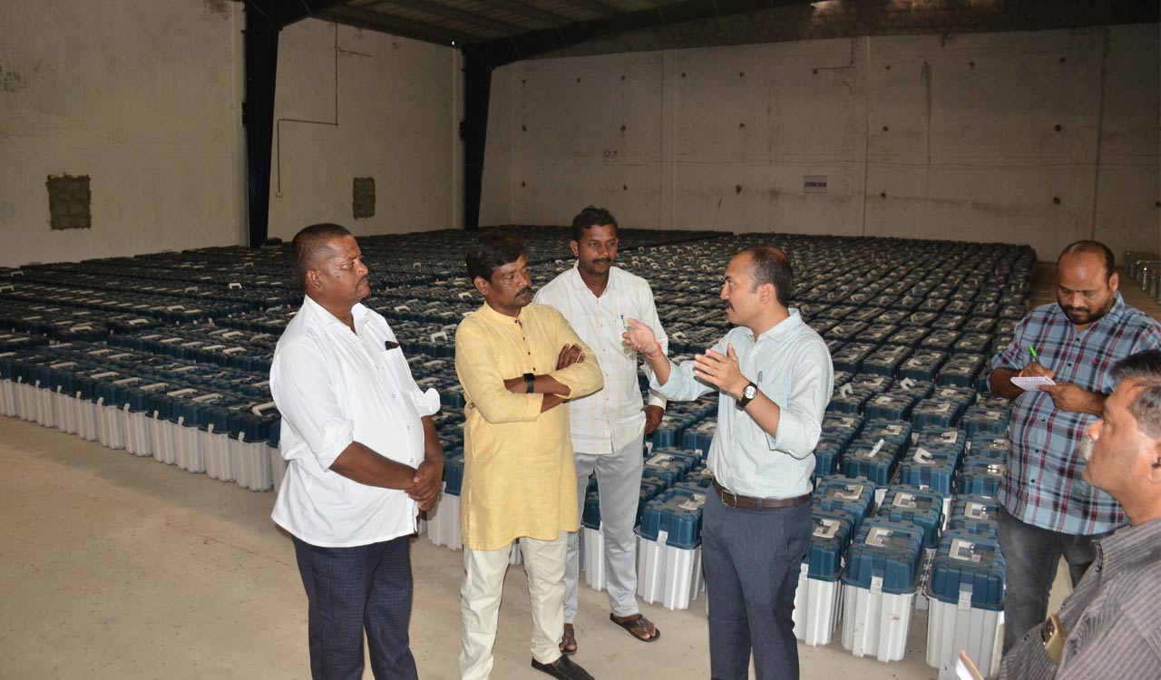 EVM godown examined in Siddipet by Collector Prasanth Jeevan Patil