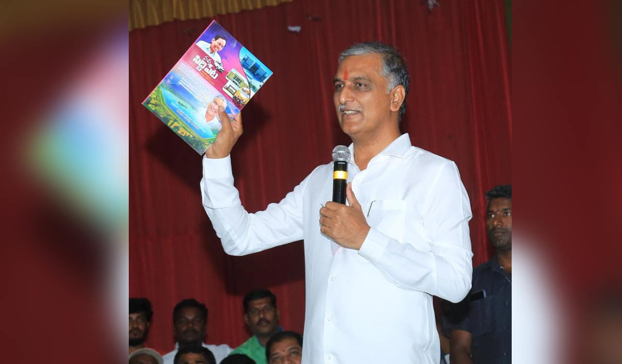 Harish Rao asks party cadre to work for Prabhakar Reddy’s victory in Dubbaka