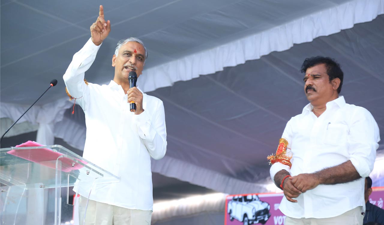 Take Andole people to Karnataka to see the difference: Harish Rao