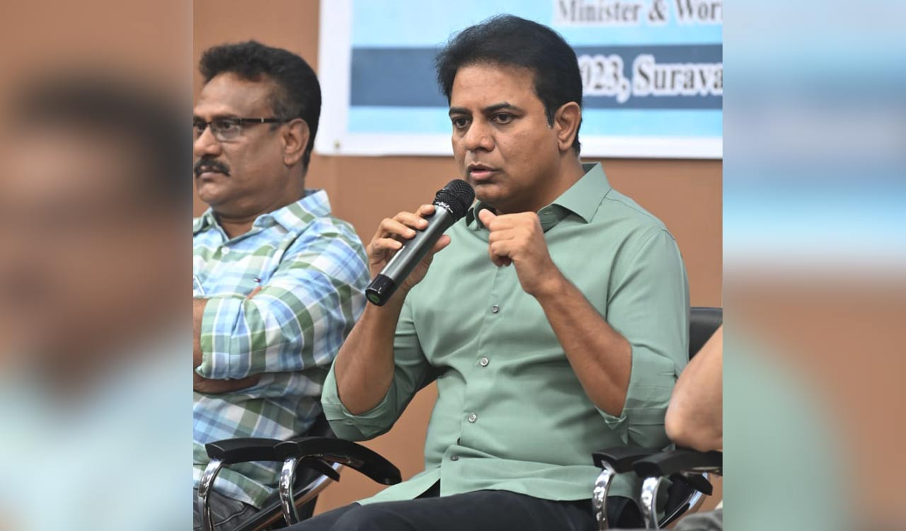 KTR highlights BRS Govt’s record job creation in Telangana, challenges opposition claims