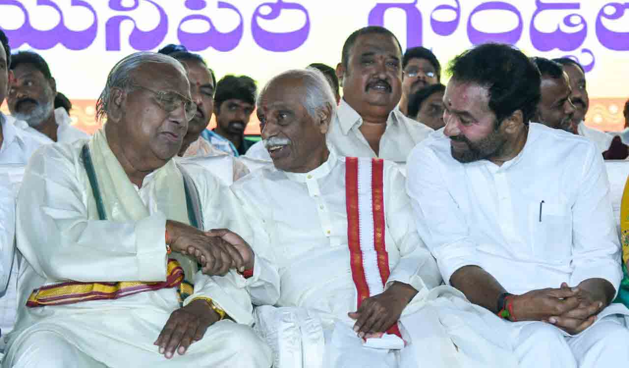 Kishan Reddy attends ‘Ravana Dahan’ ceremony in Amberpet