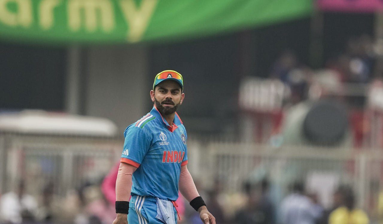 CWC 2023: Kohli wears wrong jersey, rushes back to dugout to change